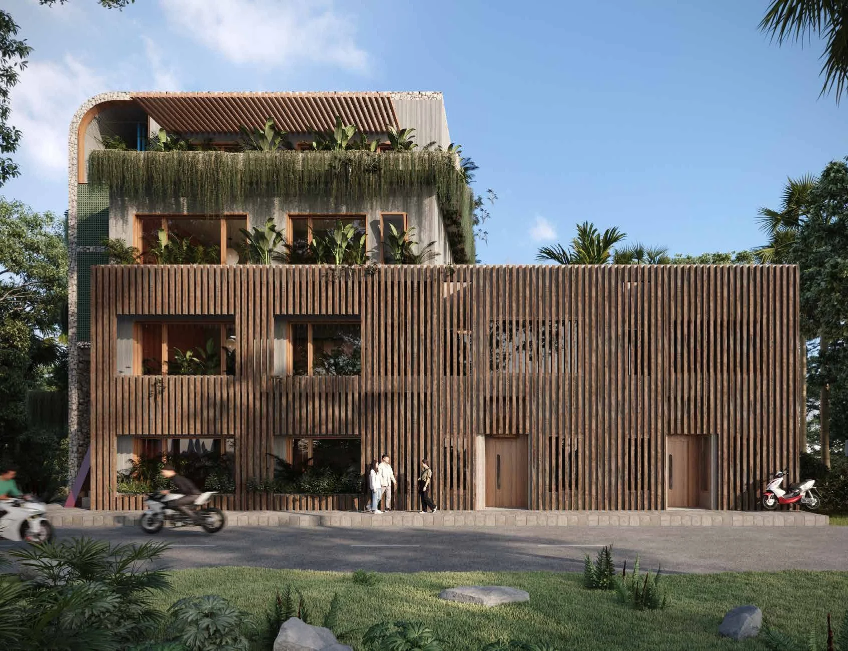 Penthouse facade view