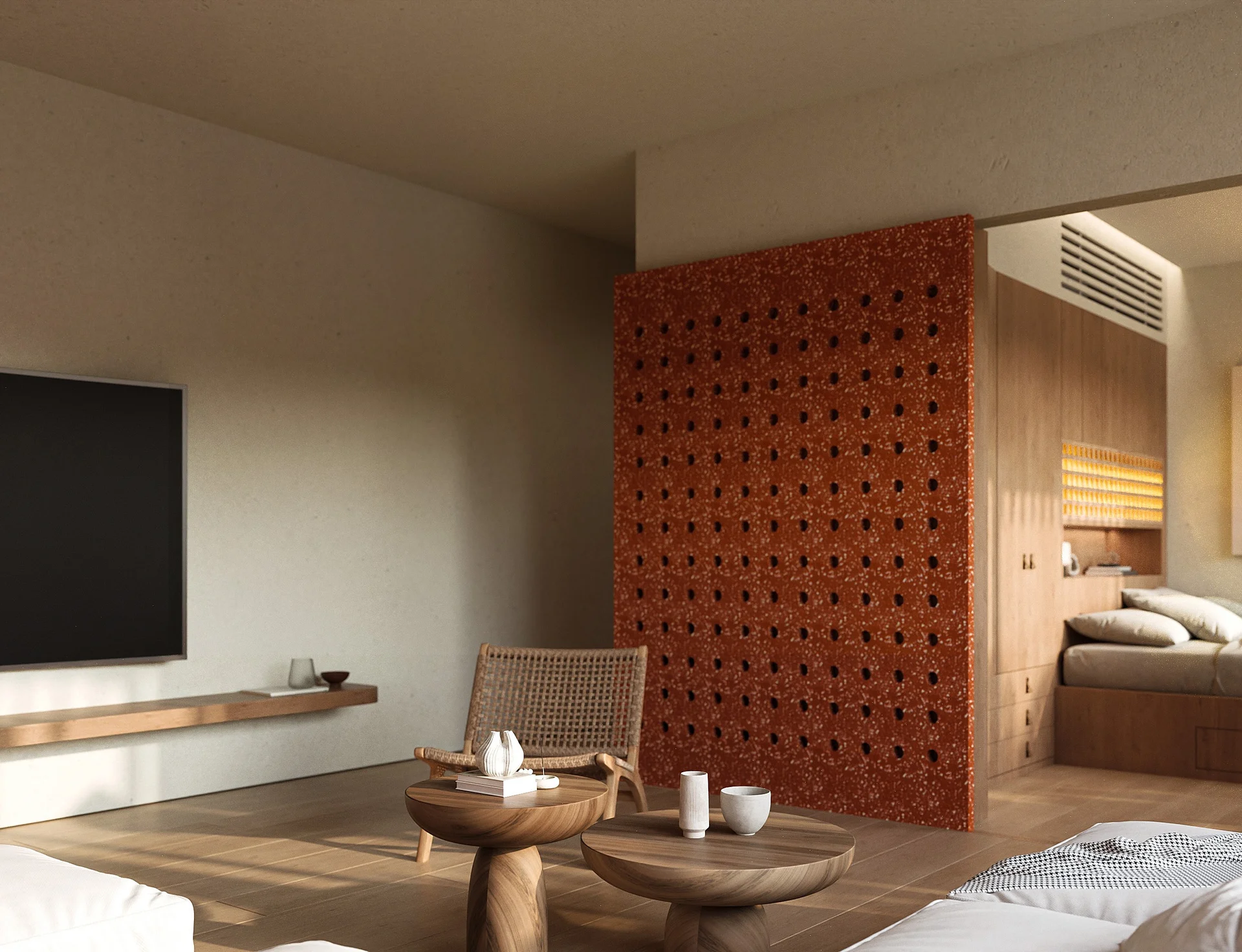 Type B kitchen with built-in appliances.